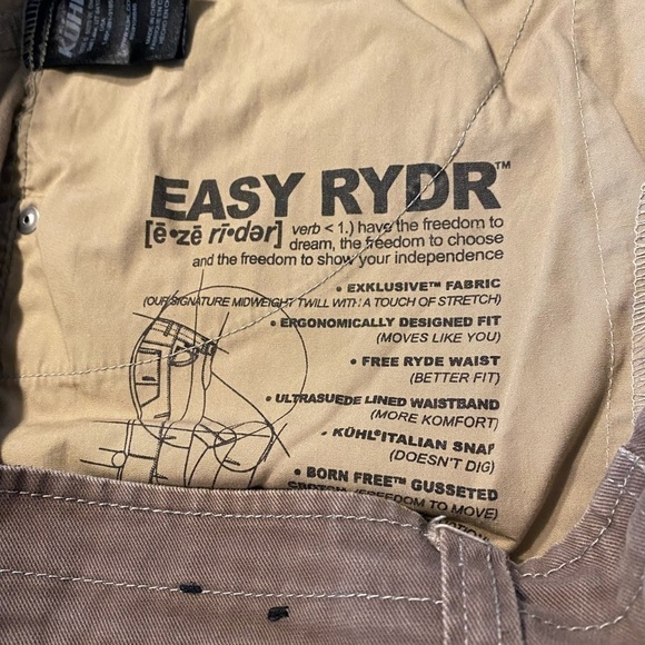 Kuhl Khaki Vintage Patina Rydr Pant 40x32 - Picture 5 of 9
